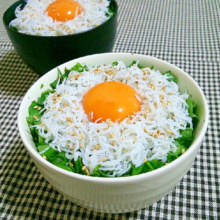 ワサビ醤油で❀釜あげしらす丼